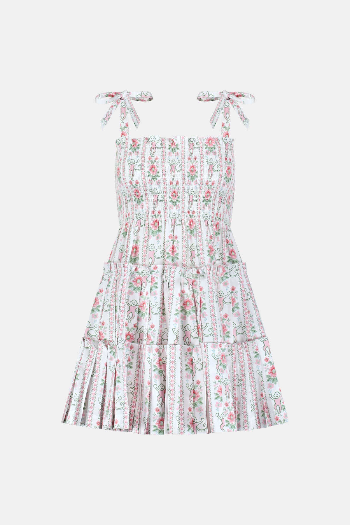 Monkey Block Stripe Ribbon Charlotte Nap Dress