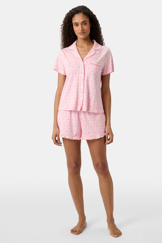 Roller Rabbit Pink Monkey Rosebud Wyatt Polo Pajamas