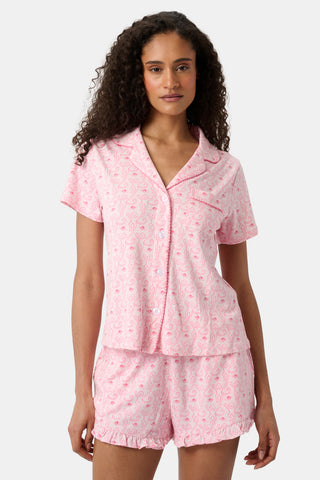 Roller Rabbit Pink Monkey Rosebud Wyatt Polo Pajamas