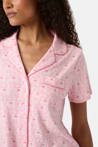 Roller Rabbit Pink Monkey Rosebud Wyatt Polo Pajamas