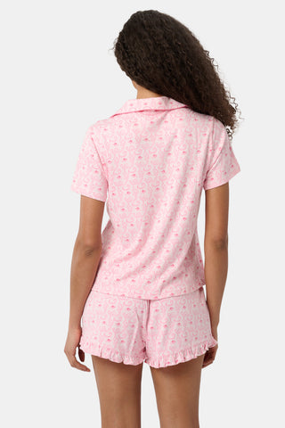 Roller Rabbit Pink Monkey Rosebud Wyatt Polo Pajamas
