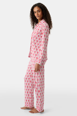 Monkey Long Sleeve Polo Pajamas