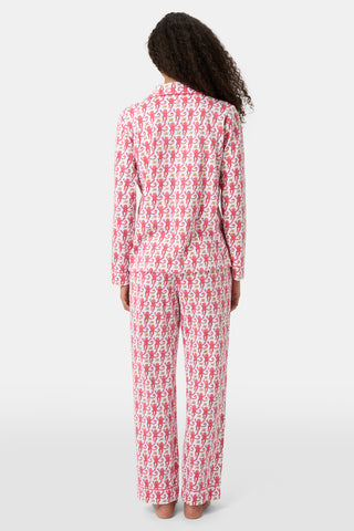 Monkey Long Sleeve Polo Pajamas