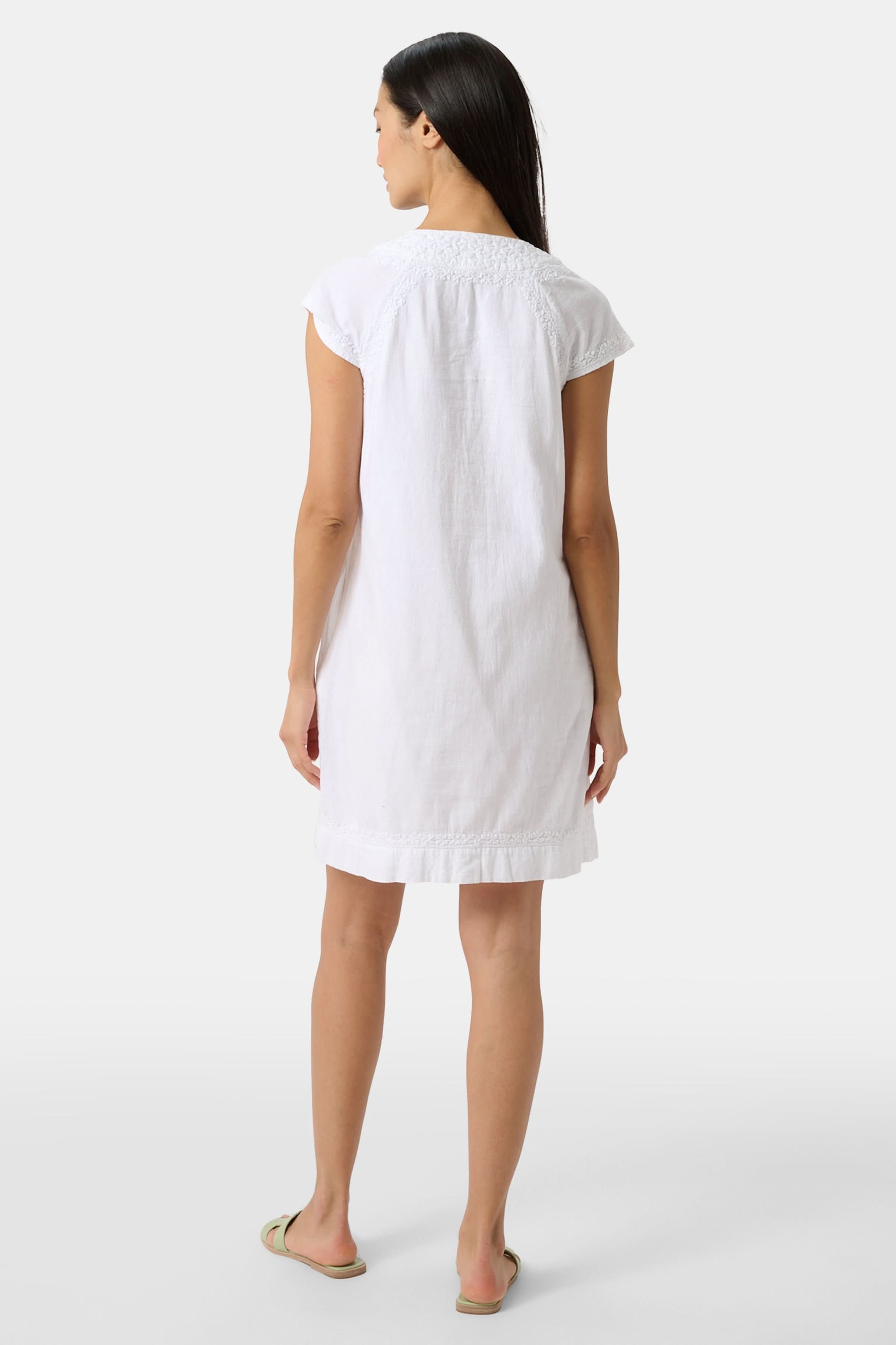Roller Rabbit Faith Dress in White, XS, Cotton