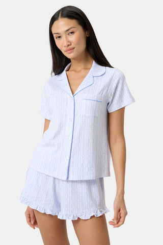 Roller Rabbit Blue Hearts Vine Wyatt Polo Pajamas