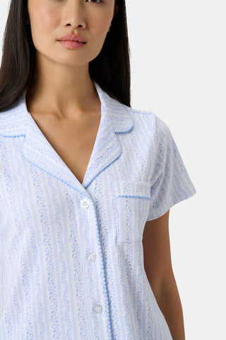 Roller Rabbit Blue Hearts Vine Wyatt Polo Pajamas