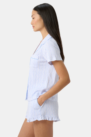 Roller Rabbit Blue Hearts Vine Wyatt Polo Pajamas