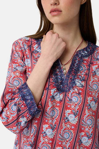 Roller Rabbit Red Provencal Stripe Casa Kurta