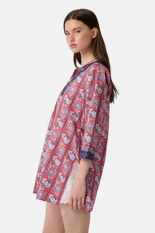 Roller Rabbit Red Provencal Stripe Casa Kurta