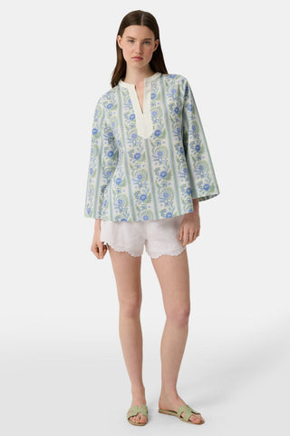 Roller Rabbit Blue Provencal Stripe Willow Tunic