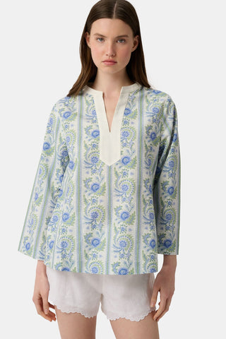Roller Rabbit Blue Provencal Stripe Willow Tunic