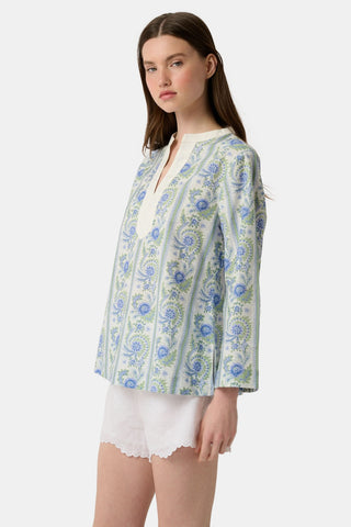 Roller Rabbit Blue Provencal Stripe Willow Tunic