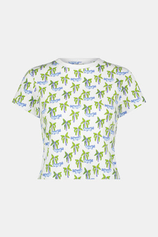 Roller Rabbit Blue Snappy Palms Baby Tee