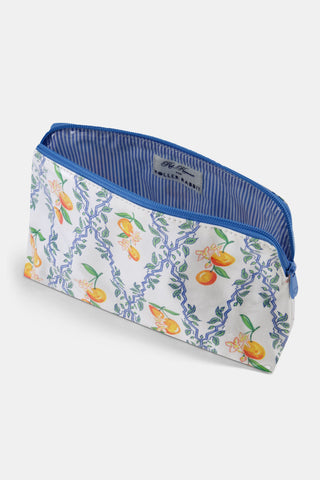 Roller Rabbit Orange Clementine Trellis Makeup Bag