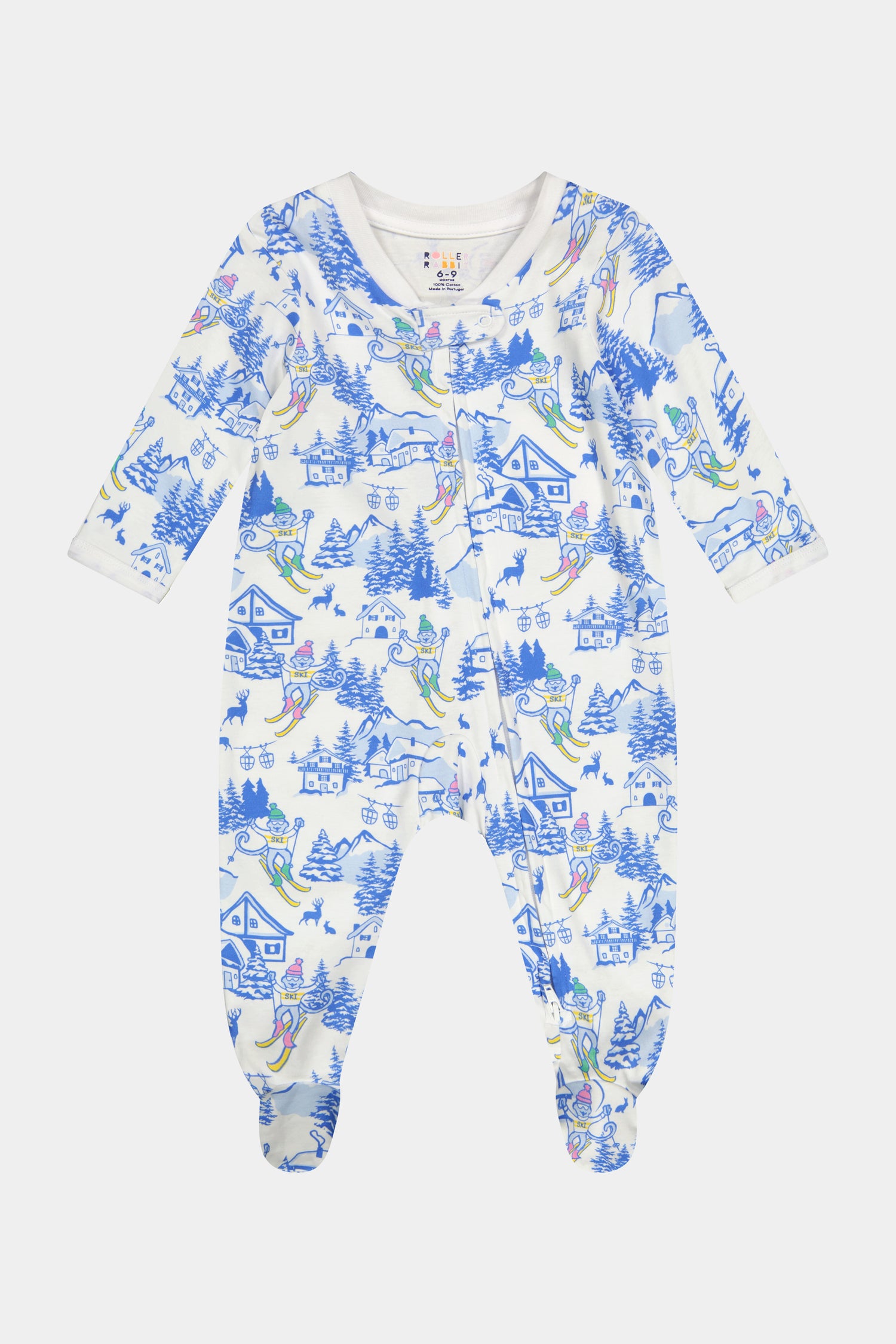 Roller Rabbit Infant Ski Toile Zipper Footie