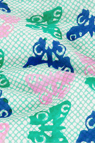 Roller Rabbit Green Butterfly Skies Heather Lounge Set