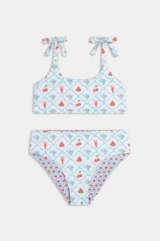 Roller Rabbit Blue Kids 4th Of Jemina/Starry Dot Cora Bikini