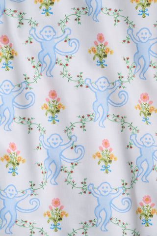 Roller Rabbit x Hill House Floral Monkey Trellis Polo Pajamas