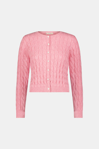 Roller Rabbit Pink Mini Cables Moxie Cardigan