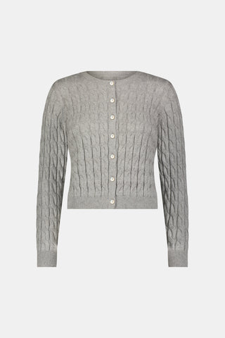 Roller Rabbit Grey Mini Cables Moxie Cardigan