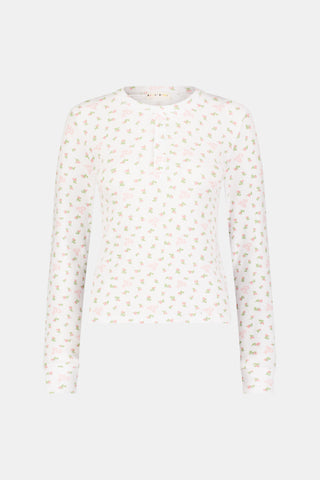 Roller Rabbit White Mini Monkey Blossom Rosemary Top