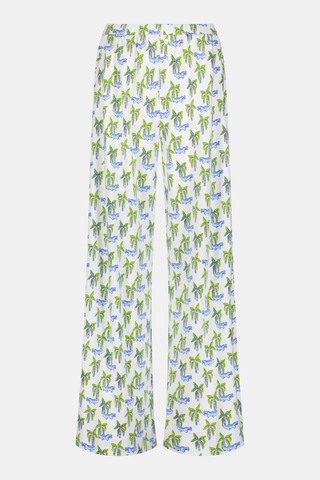 Roller Rabbit Blue Snappy Palms Boden Pant