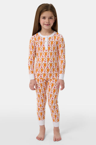 Roller Rabbit Orange Kids Monkey Pajamas
