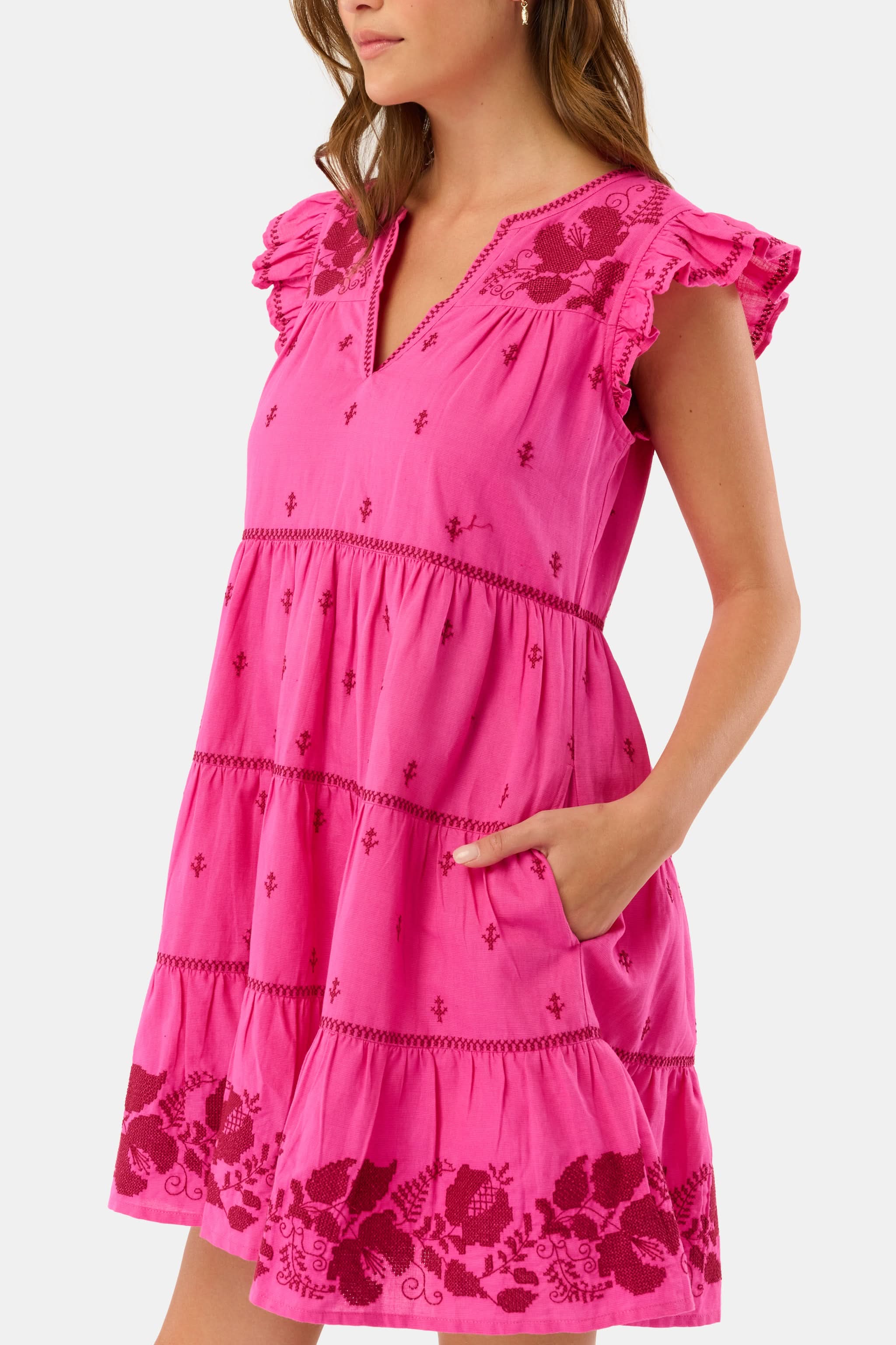 Cross Stitch Vine Pippa Dress | ROLLER RABBIT – Roller Rabbit