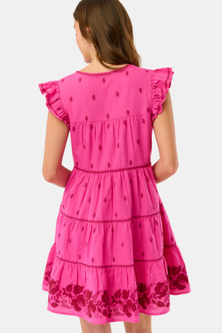 Roller Rabbit Berry Cross Stitch Vine Pippa Dress