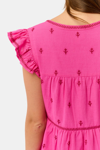 Roller Rabbit Berry Cross Stitch Vine Pippa Dress