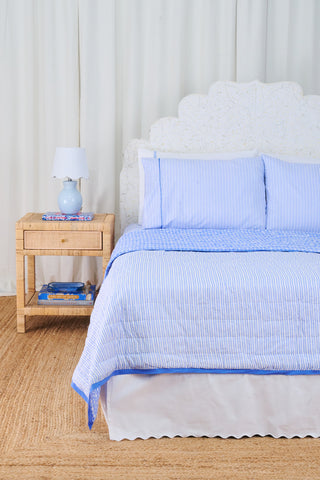 Roller Rabbit Blue Gingham Hearts/Capellini Quilt