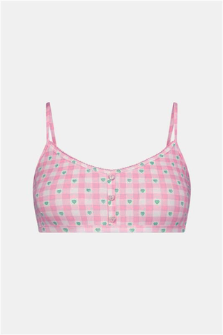 Roller Rabbit Pink Gingham Hearts Chrystie Bralette