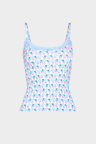 Roller Rabbit Blue Tulip Polka Dot Carmine Cami