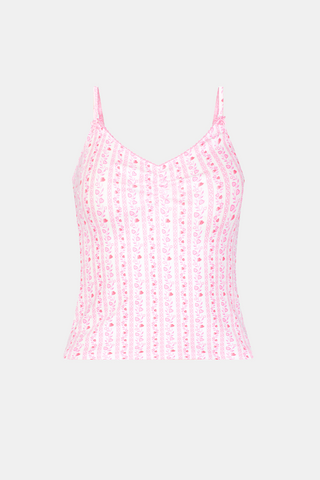 Roller Rabbit Coral Hearts Vine Greene Cami