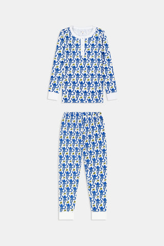 Roller Rabbit Blue Kids Monkey Pajamas