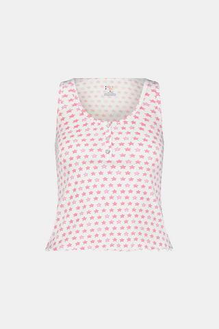 Roller Rabbit Coral Stars Astor Henley Tank