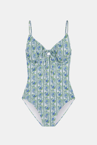 Roller Rabbit Blue Provencal Stripe Aurora One Piece
