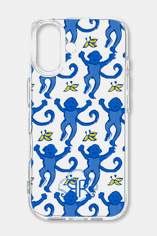 Roller Rabbit Blue Monkey IPhone Case
