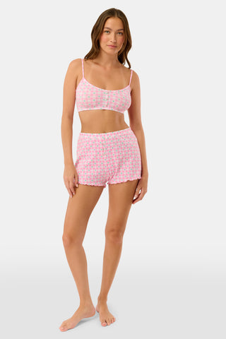 Roller Rabbit Pink Gingham Hearts Chrystie Bralette