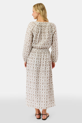 Roller Rabbit Brown Infinity Floral Embroidery Valerie Skirt