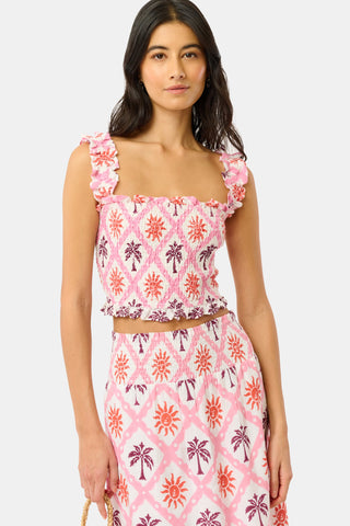 Roller Rabbit Pink Sunny Days Sabrina Top