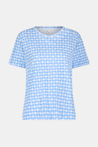 Roller Rabbit Blue Gingham Hearts Camryn Tee