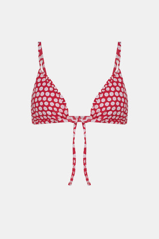 Roller Rabbit Red Starry Dot Isa Bikini Top