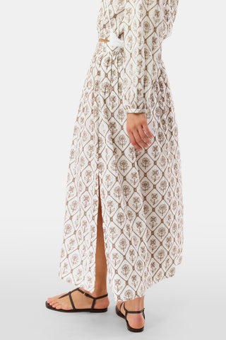 Roller Rabbit Brown Infinity Floral Embroidery Valerie Skirt