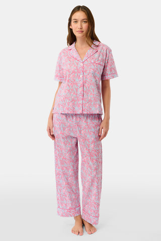 Roller Rabbit Pink Jungle Toile Stripe Liza Set