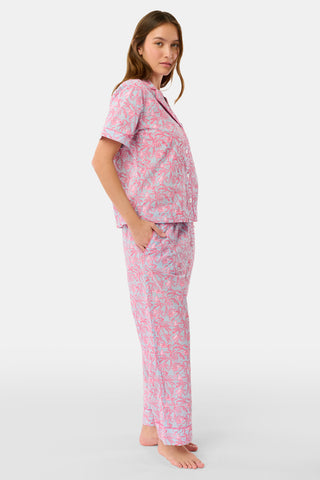 Roller Rabbit Pink Jungle Toile Stripe Liza Set