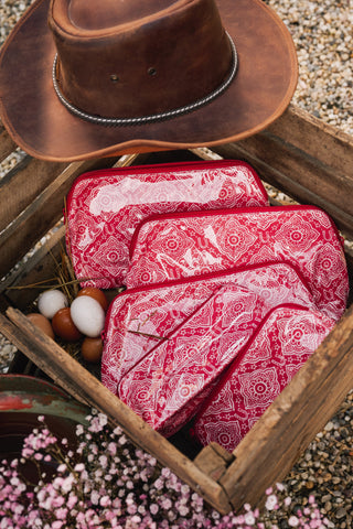 Roller Rabbit Red Out West Makeup Bag