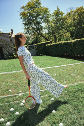 Roller Rabbit Blue Snappy Palms Boden Pant