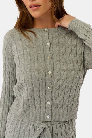 Roller Rabbit Grey Mini Cables Moxie Cardigan