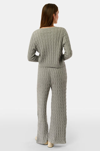 Roller Rabbit Grey Mini Cables Moxie Cardigan